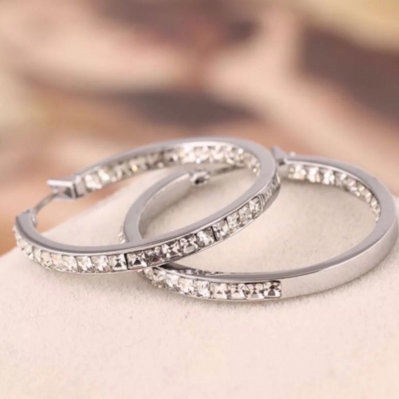 MICHAEL KORS • Silver Inside Out Hoop Earrings - Picture 6 of 7